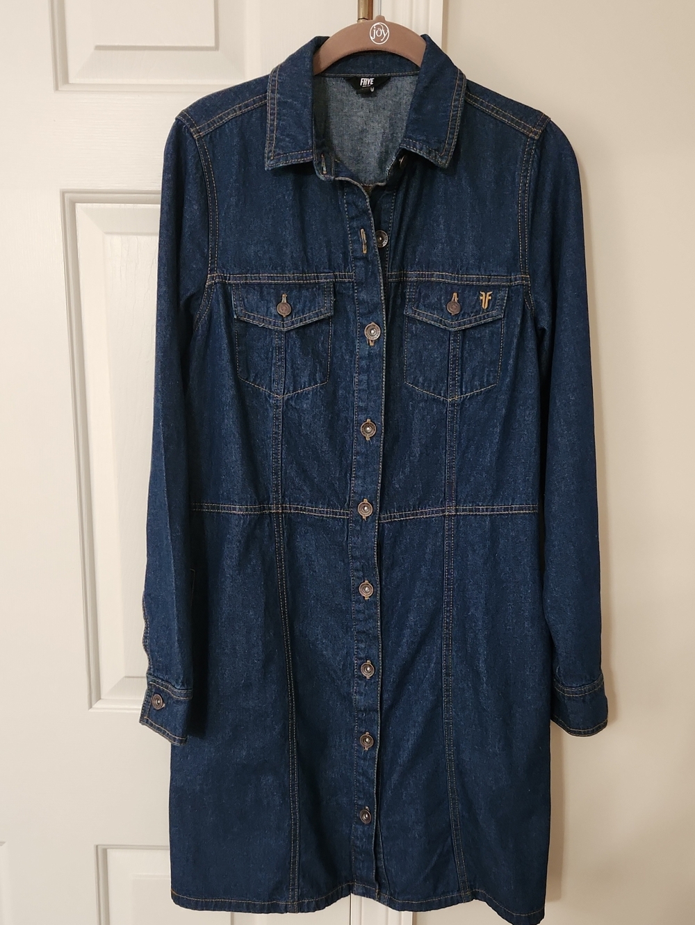 Frye Dark Indigo Longline Denim Dress